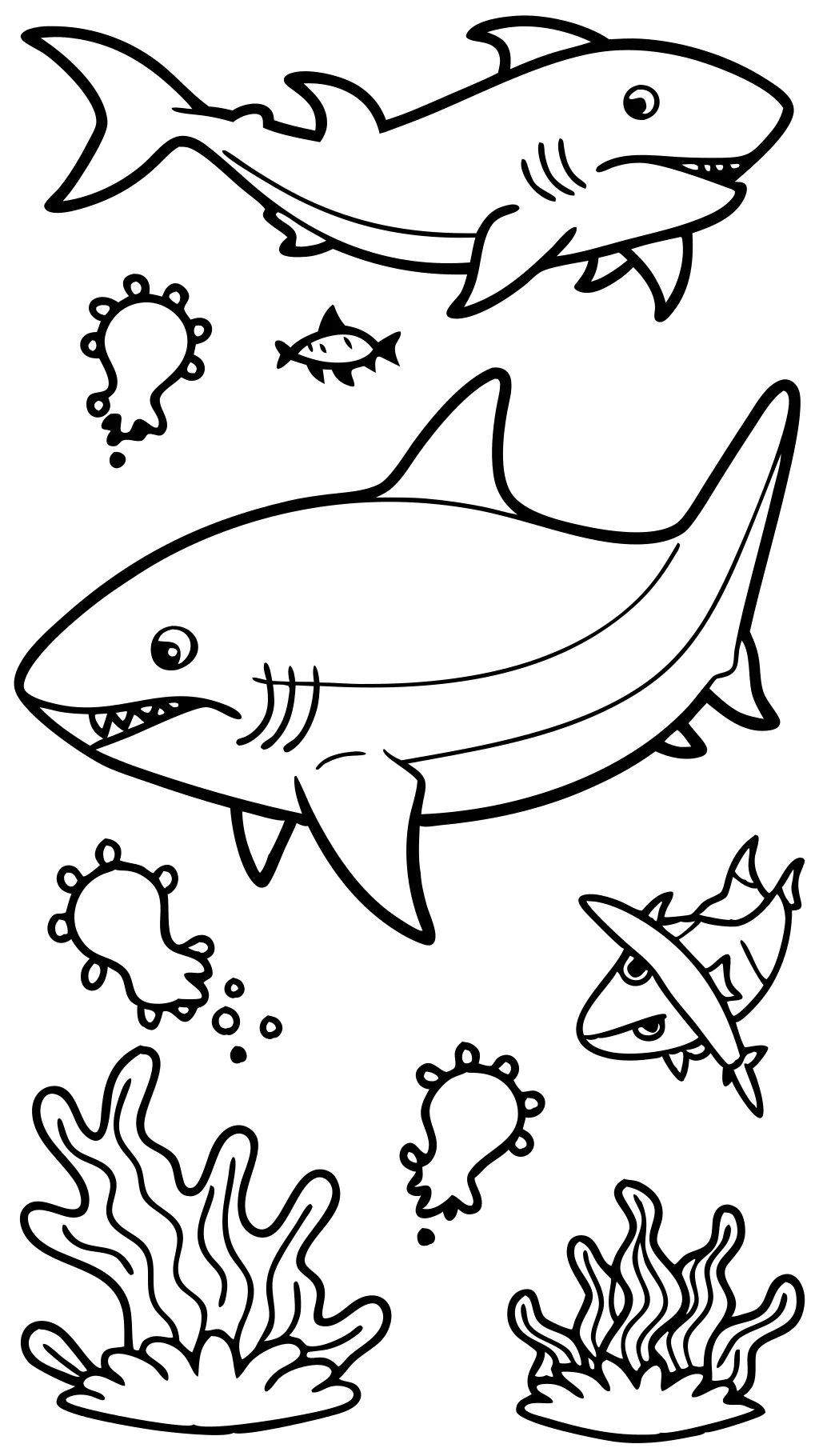 coloring pages of sharks printable